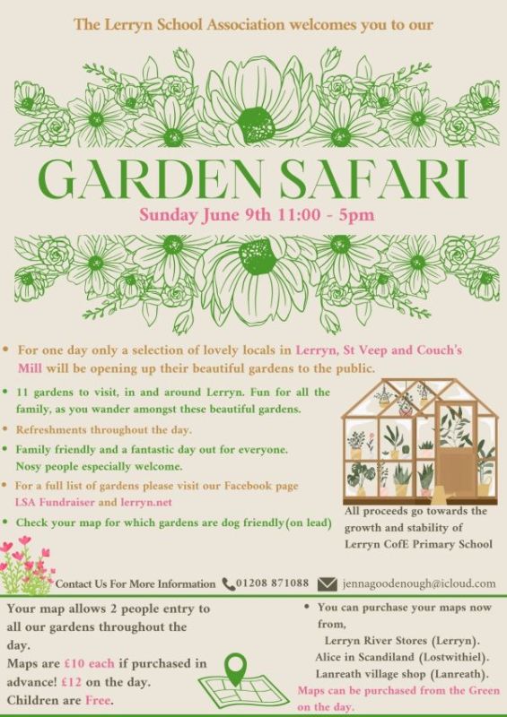 Lerryn School Association Garden Safari Event.
